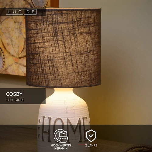 Lucide COSBY - Tischlampe - Ø 16,5 cm - 1xE14 - Weiß - USP